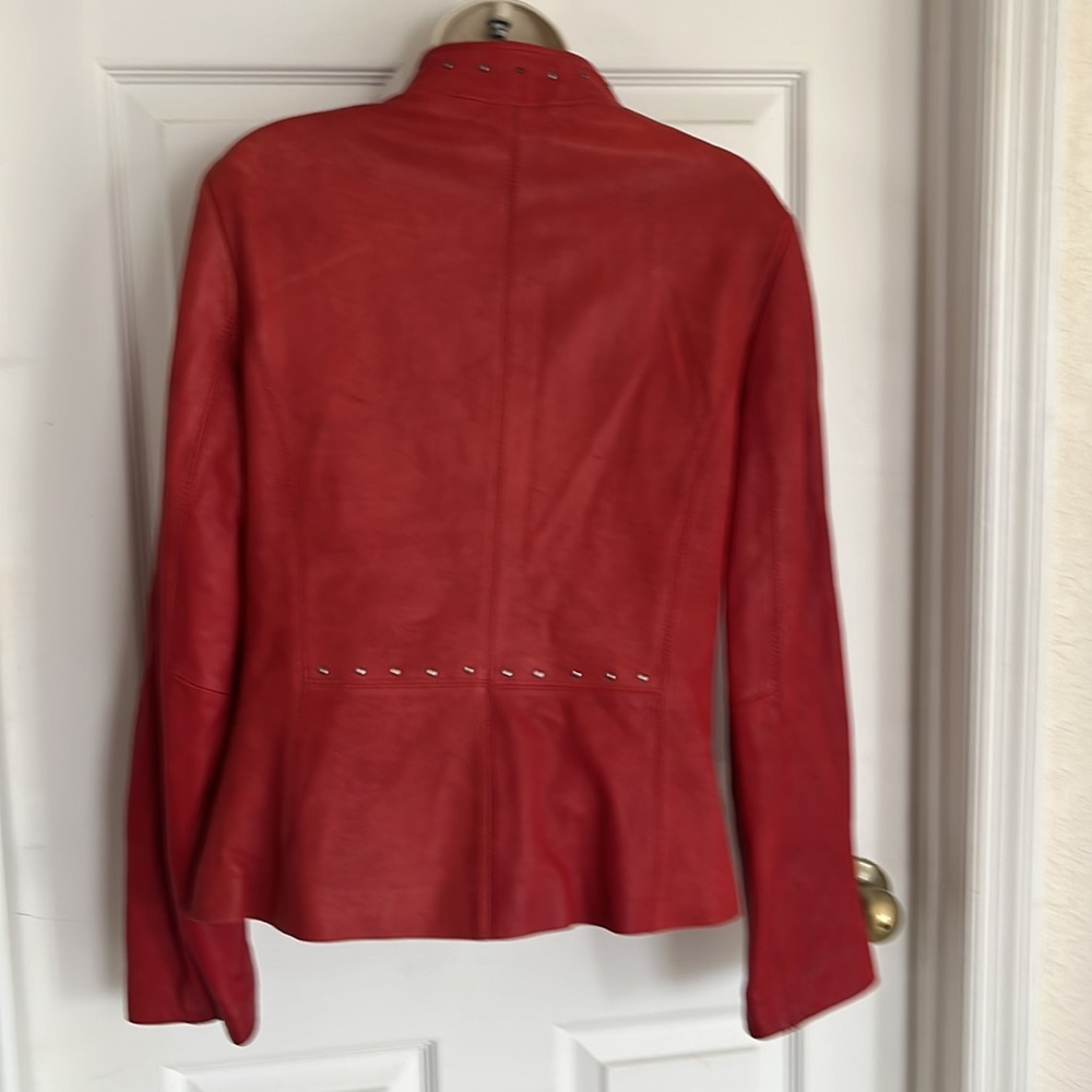 Bernardo Leather Fitted Jacket - image 6